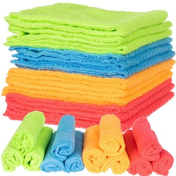 12x MIĘKKA ŚCIERKA ŚCIERECZKA Z MIKROFIBRY 30x30 DO CZYSZCZENIA AUTA KUCHNI