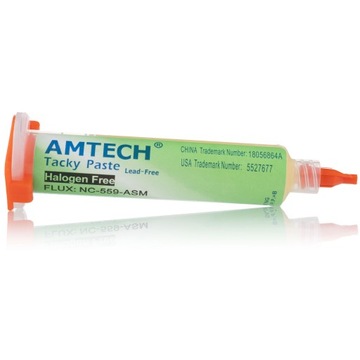 ФЛЮС AMTECH LR-559-ASM ПАЯЛЬНАЯ ПАСТА ШПРИЦ BGA SMD НЕТ ОЧИСТКИ