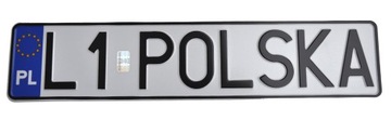 Польская пластина для регистрационных рамок и голограммы