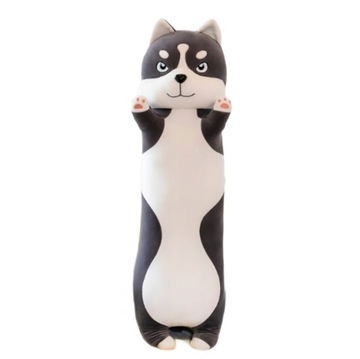 DŁUGI PIES HUSKY MASKOTKA PODUSZKA GIGANT 110 cm