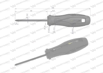 Отвертка PZ0 60 мм. Сталь СВЦМ. Вариньский
