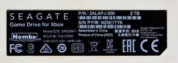 ПРИВОД SEAGATE GAME DRIVE ДЛЯ XBOX 2 ТБ