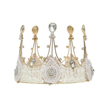 Korona ślubna Tiara Eleganckie dodatki do włosów panny młodej Urok nakrycia głowy 11cm x 8cm