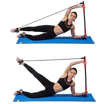 Штанга с эспандерами для занятий PILATES FITNESS