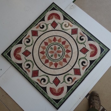 ИСПАНСКАЯ ТЕРРАКОТА ЦЕМЕНТО ЛИСТЬЯ 45X45 ПОЛ