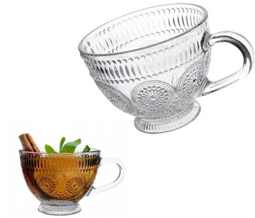 SZKLANKA DO KAWY HERBATY filiżanka kryształ Daisy