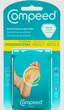 Plast. COMPEED n/zrogowacenia 6szt.