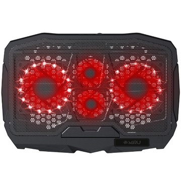 ОХЛАЖДАЮЩАЯ ПОДСТАВКА ДЛЯ НОУТБУКА 15,6 ДЮЙМА, ЧЕРНАЯ, РЕГУЛИРУЕМАЯ ПОДСТАВКА С СВЕТОДИОДНОЙ СВЕТОДИОДНОЙ ПОДДЕРЖКОЙ И USB