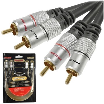 KABEL PRZEWÓD 2 RCA CINCH PROLINK EXCLUSIVE 3m