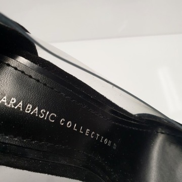 Buty Zara 35 czarne buty na obcasie szpilki