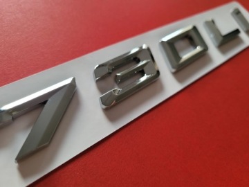 Эмблема 730Li для BMW серебристая глянцевая
