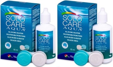 PŁYNY DO SOCZEWEK SOLO CARE AQUA 90 + 90 ml Gratis