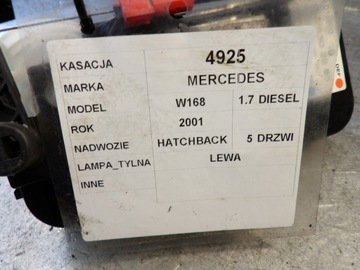 MERCEDES A 01-04 SVĚTLO ZADNÍ LEVÝ FACELIFT 1688202764