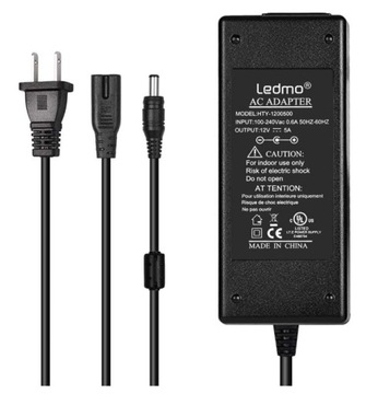 Zasilacz LEDMO do oświetlenia ledowego taśm LED DC 12V 5A 60W AC 100-240V