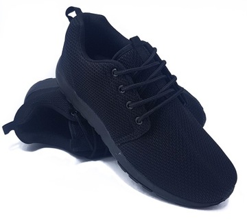 BUTY SPORTOWE ADIDASY LEKKIE SIATKA CZARNE WYGODNE