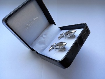 Серебряные запонки Exciting Business Shark