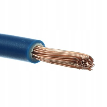 Giętki kabel jednożyłowy LGY 4 mm2 linka Niebieski