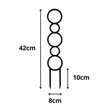 Опоры для цветов, растений, опора-лестница-пергола KORAL L - 42см