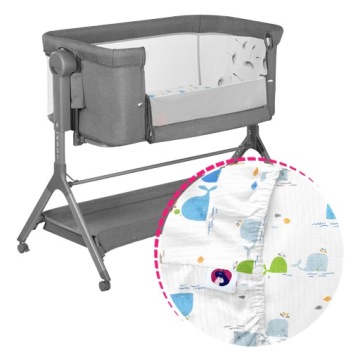 МУСЛИНОВАЯ ПРОСТЫНЯ для дополнительной кровати Lionelo LEONIE PLUS
