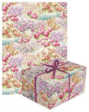 PAPIER PREZENTOWY KWIATY TULIPANY URODZINY PREZENT