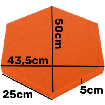 Стеновая панель Acoustic Hexagon оранжевая стеновая панель с шестигранником