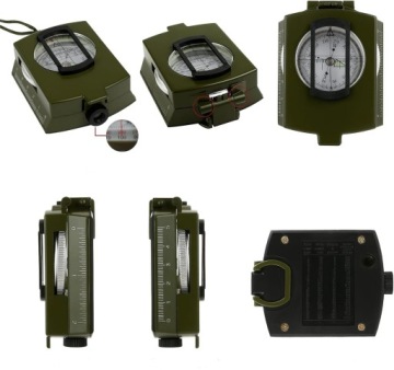 Профессиональный металлический военный компас 2IN1 карта