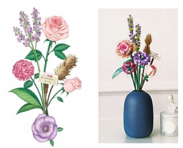 ПОДАРОЧНЫЙ НАБОР CREATOR BLOCKS ЦВЕТОЧНЫЙ БУКЕТ DIY 547 шт.