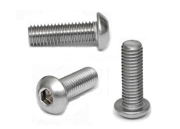 M8X30 Śruba kulista Nierdzewna A2 7380 INOX 100szt