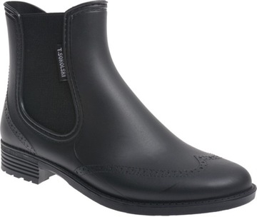 КОРОТКИЕ РЕЗИНОВЫЕ БОТИНКИ ЖЕНСКИЕ, РЕЗИНОВЫЕ БОТИНКИ, черный39