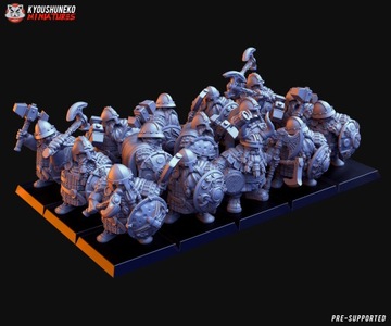 Dwarf Heavy Melee Units x10 Kyoushuneko Miniatures