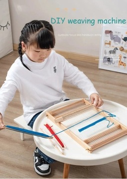 Weaving Loom Kit Wooden Warp Loom Frame 15.711.81.4 inches Hand Knitting