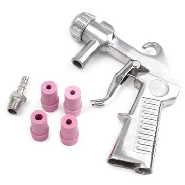 PIASKARKA PISTOLET DO PIASKOWANIA KABINA + 4 DYSZE