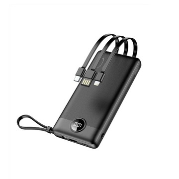 Powerbank VEGER C10 Аккумулятор 10000 мАч + Микрокабель + Тип C + Lightning