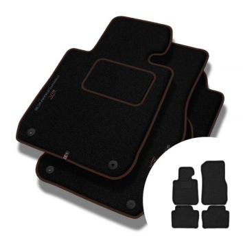 Velurové koberce Performance pro Bmw řady 4 F32 2013-2020 4 se suchým zipem