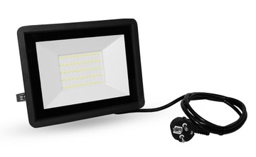 REFLEKTOR HALOGEN LED 50W ZIMNY LAMPA + kabel 1,8m