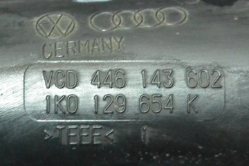 1K0129654K PRAVÝ PŘÍVOD INTERCOOLER VW GOLF V 1K1 2.0 TDI