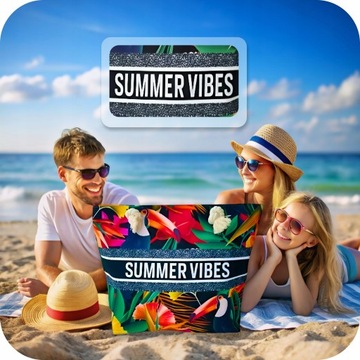 TORBA PLAŻOWA DUŻA ZAPINANA NA ZAMEK TOREBKA SHOPPER Z PODSZEWKĄ PIKNIK XXL