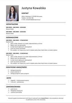 Edytowalny Szablon CV w MS Word 13/22/CV