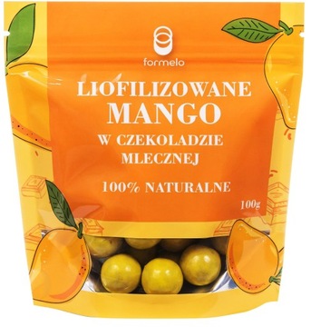 FORMELO LIOFILIZOWANE MANGO W CZEKOLADZIE MLECZNEJ 100% NATURALNE 100g