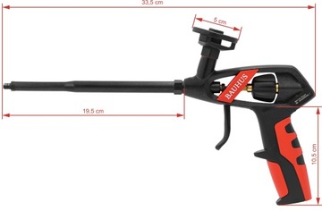 Профессиональный пистолет для пены премиум-класса с тефлоном.