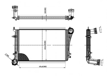 CHLADIČ INTERCOOLER AUDI A3 SEAT LEON TOLEDO II VW CADDY III EOS 2003-