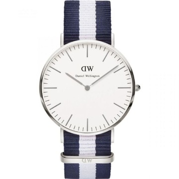 Daniel Wellington Classic Glasgow pasek srebrny