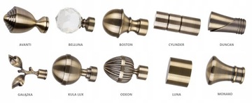 ОДИНАРНЫЙ КАРДИН 300 СМ 25 ММ БЕСШУМНЫЕ КОЛЬЦА 3 ЦВЕТА НА ВЫБОР КОНЦОВ RENA