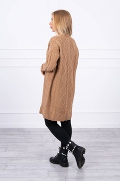 Свитер-кардиган с декоративным переплетением