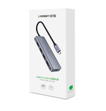 АДАПТЕР UGREEN HUB SPLITTER USB-C TYPE-C НА 4x USB 3.0 ПЕРЕДАЧА ДО 5 Гбит/с