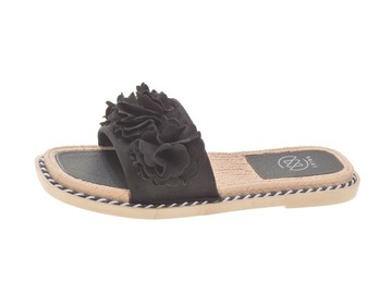 ZAMSZOWE KLAPKI DAMSKIE LS-130 Black r.38