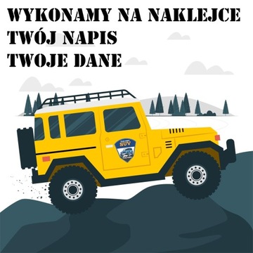 naklejka SUV JEEP BUS Camper OFFROAD HOBBY folia