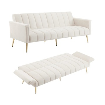 Składana sofa ,z funkcją spania 105°, 140° und 180° 3w1 Beżowy