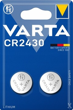 2x BATERIA GUZIKOWA VARTA CR2430 CR 2430 LITOWA 3V