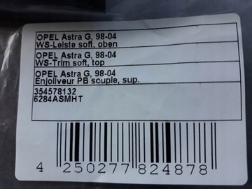 HORNÍ TĚSNĚNÍ OKNO ČELNÍ OPEL ASTRA G 98-